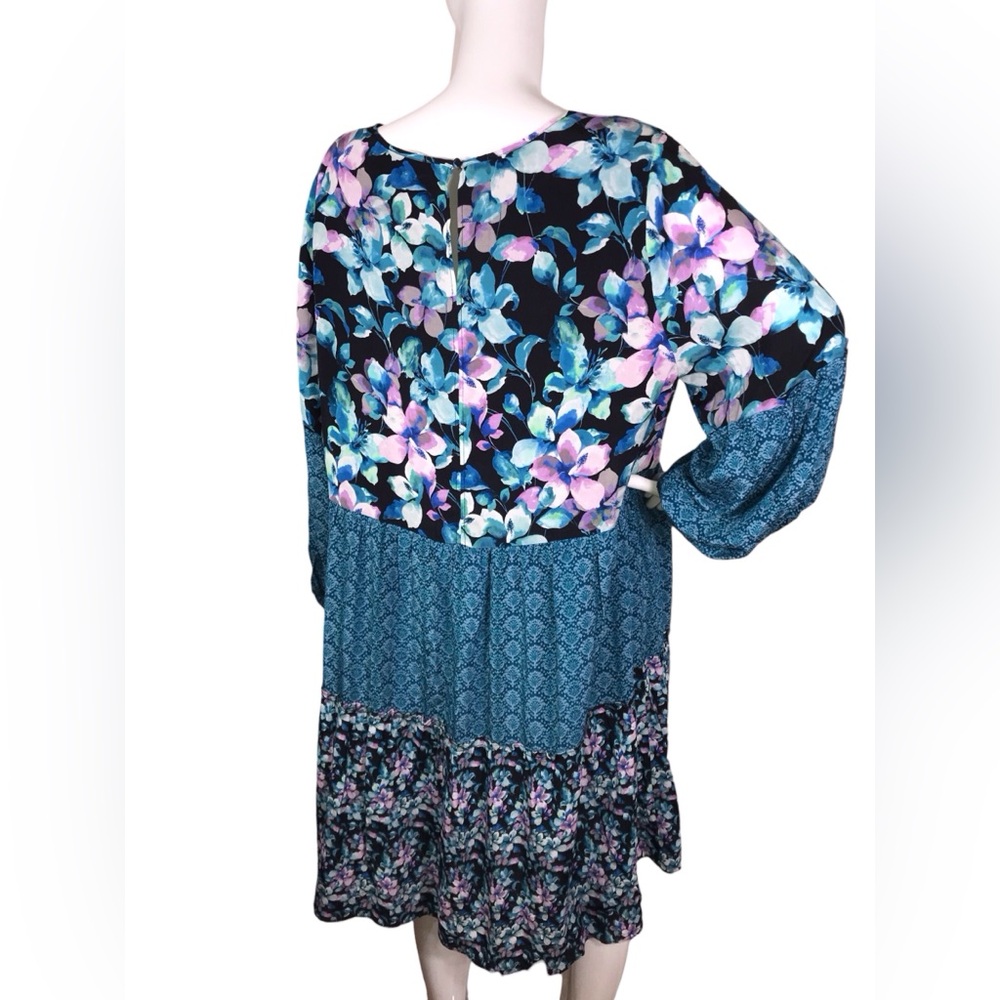 Soft Surroundings 2X Dress Romantic Mixed Print Gypsy Floral - Picture 3 of 16